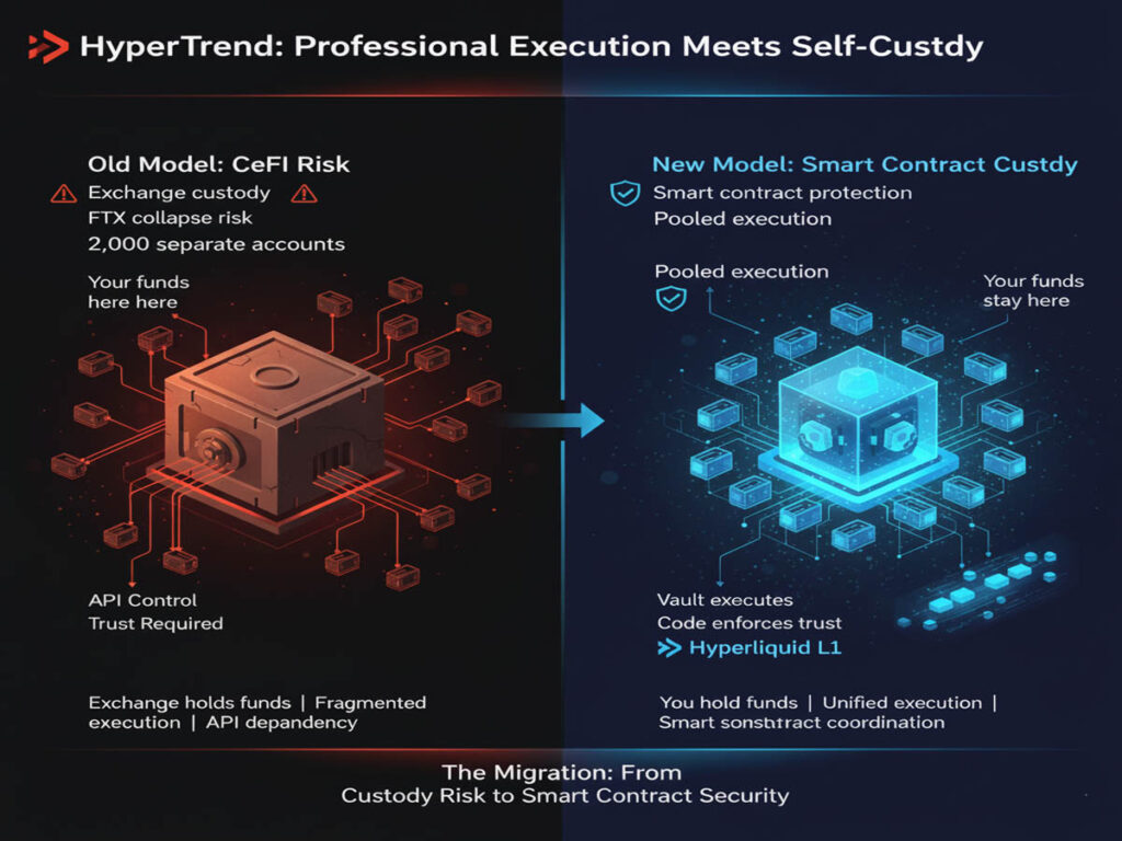 Hyperliquid L1 blockchain vault architecture visualization showing decentralized trading infrastructure
