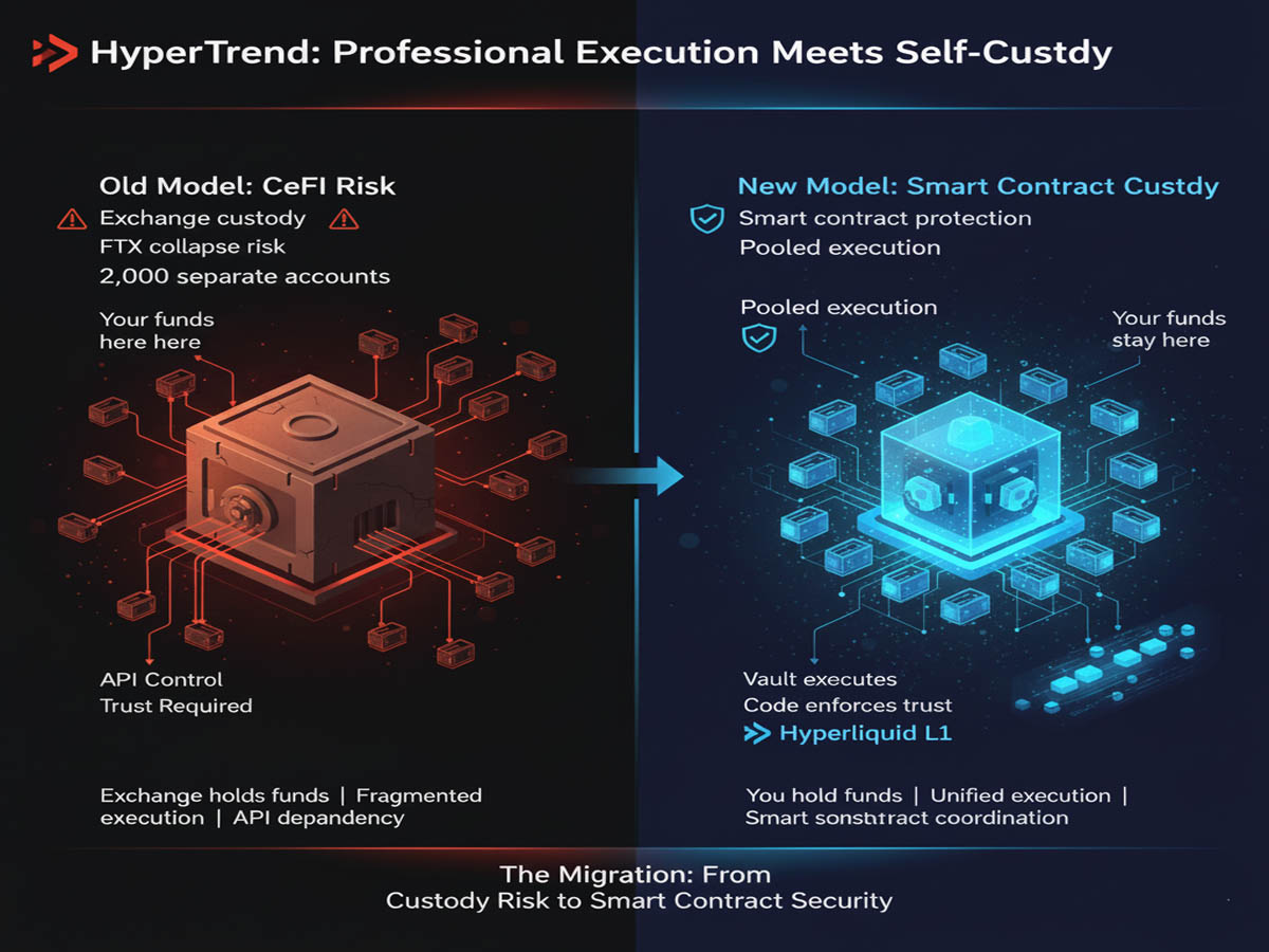 Hyperliquid L1 blockchain vault architecture visualization showing decentralized trading infrastructure